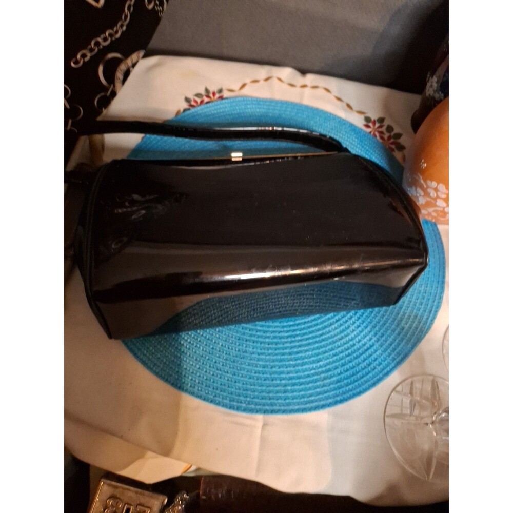 vintage black patent leather purse - Picture 15 of 16
